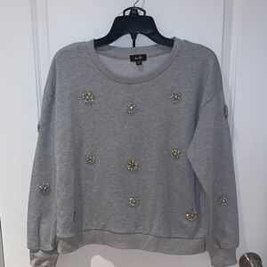 Ontwelfth Embellished Crewneck Sweatshirt - Gray size M